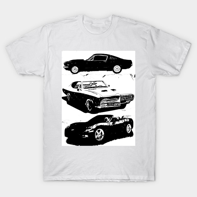 american  Classic Muscle car poster T-Shirt by TriForceDesign